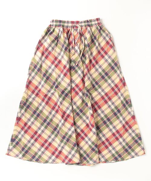 POLO RALPH LAUREN チェックドローストリングマキシスカート チェック コットン ドローストリング マキシスカート | ラルフ