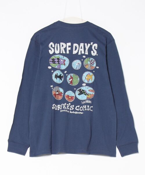 ★英国発*WEEKDAY*新作*グラフィック長袖Tシャツ/SURF COLOR★ ☆英国発*WEEKDAY*新作*グラフィック長袖Tシャツ/SURF COLOR