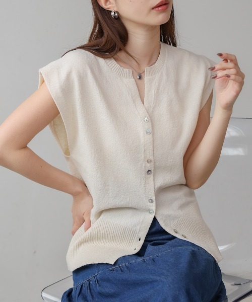 tandey ニットベスト Shinzone｜【30％OFF】HIGH TWISTED COTTON KNIT VEST ハイ