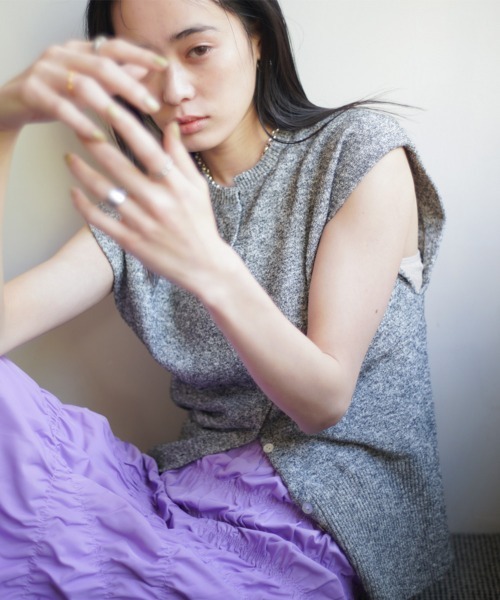 BAB ベスト ジレ ミックス糸ニットベスト レディース : ZOZOTOWN