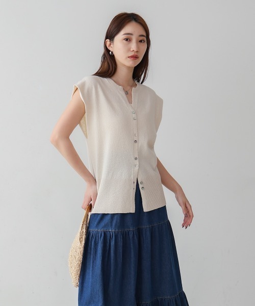 BAB ベスト ジレ ミックス糸ニットベスト レディース : ZOZOTOWN