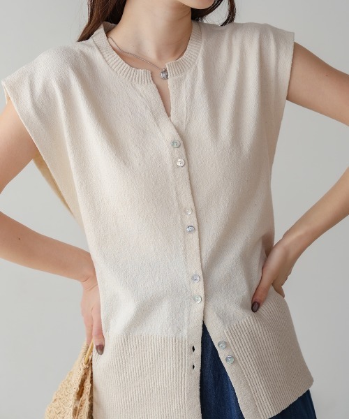 BAB ベスト ジレ ミックス糸ニットベスト レディース : ZOZOTOWN Yahoo