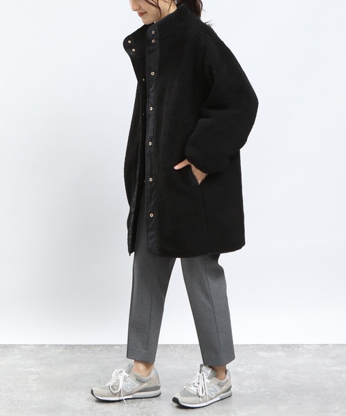 「GLOBAL WORK Smile Seed Store」 コート X-LARGE ブラック レディース_画像7