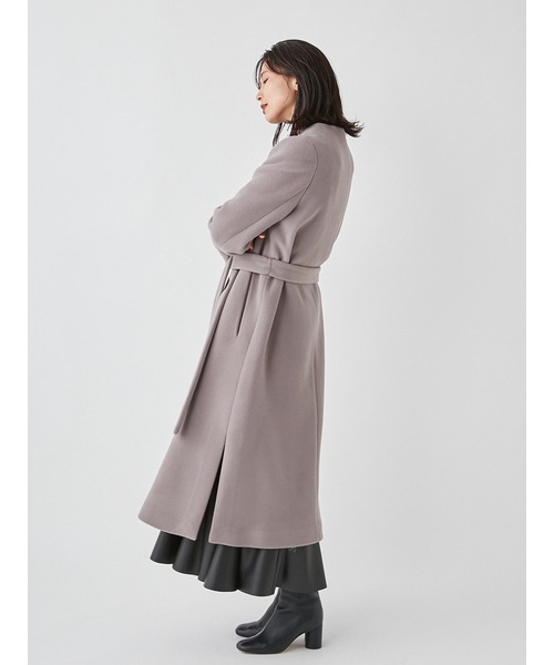 FRAY I.D アイボリー ロングコート サイズ0 フレイ アイディー FRAY I.D ボアロングコート （アイボリー