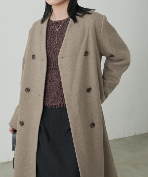 「Aunt Marie's」 コート FREE ベージュ レディース_画像3