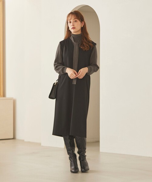 「Feroux」 タートルネックニット F ブラック レディース_画像6