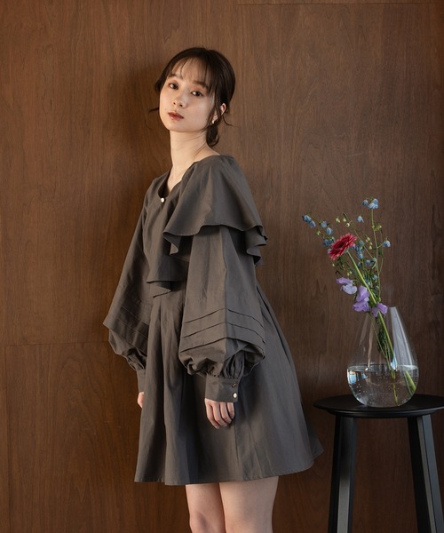 mideal（マイディール） チュニック volume sleeve tunic onepiece