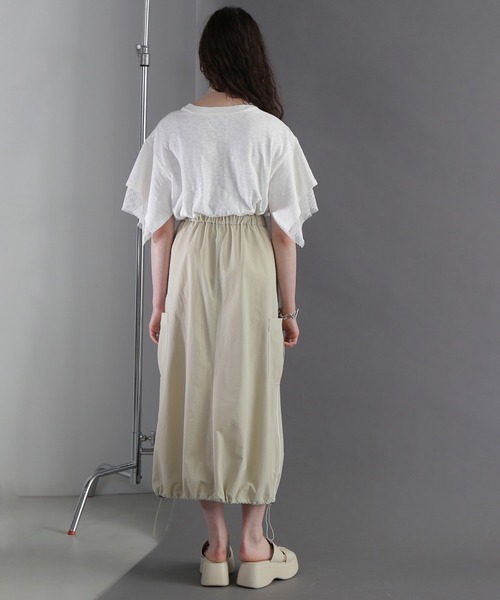 ROSE BUD tシャツ (OKIRAKU×ROSEBUD)メッシュレイヤード