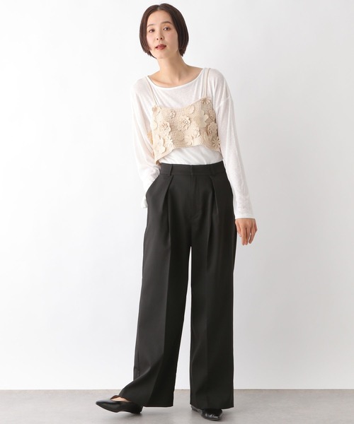 LEPSIM スラックス パンツ フロントタックスラックス 290207