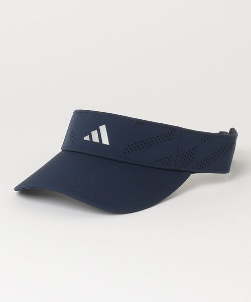 ADIDAS ゴルフウェア上下セットにサンバイザー adidas（アディダス） サンバイザー メタルロゴ テックバイザー