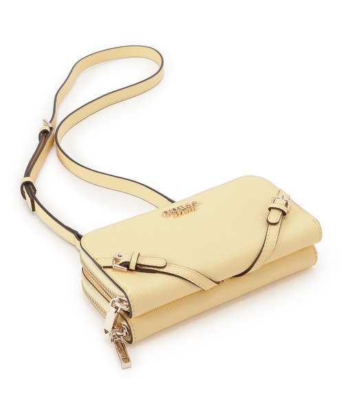 【ライトイエロー(CSL)】GUESS クロスボディバッグ(W)BRAMINA Crossbody Organizer GUESS｜GUESS クロスボディバッグ(W)BRAMINA Crossbody Organizer