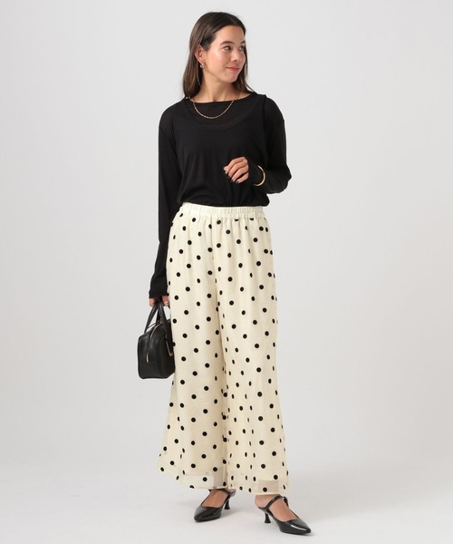慈雨のドットパンツ 40%OFF】side ribbon dot pants～ｻｲﾄﾞﾘﾎﾞﾝﾄﾞｯﾄﾊﾟﾝﾂ | flower