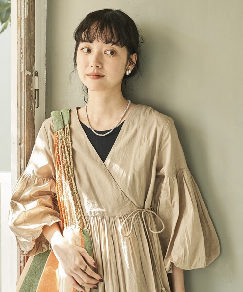 FREAK'S STORE ワンピース インドボイル カシュクールワンピース
