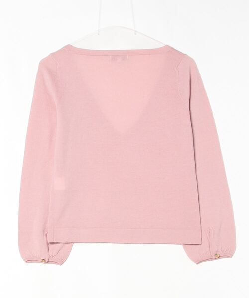 「J&M DAVIDSON 」 Vネックニット S ピンク レディース_画像2