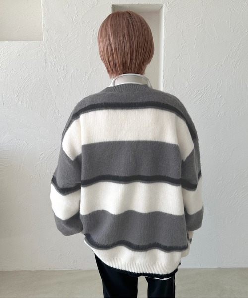 「apres jour mignon」 長袖ニット X-LARGE グレー レディース_画像4