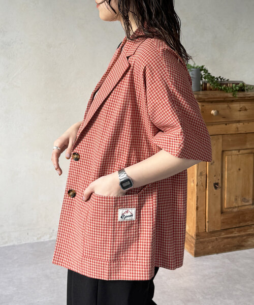 クラシックチェックジャケット DOOPZ ジャケット テーラードジャケット Classic Check Double