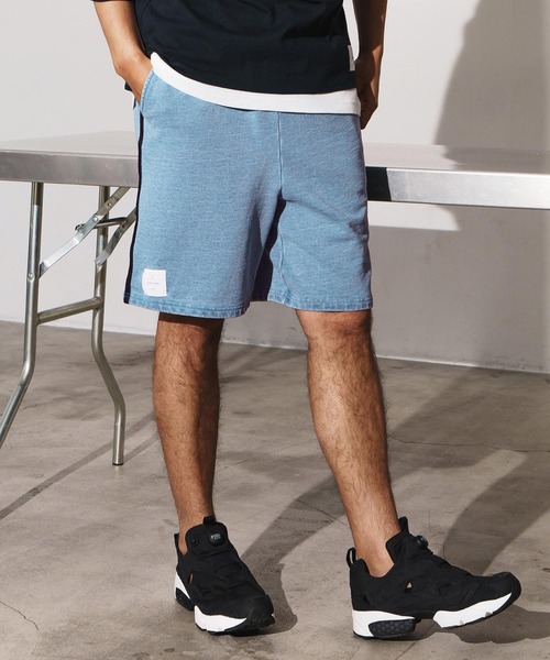 seventy seven パンツ mp13504-denim jersey short pants ニットデニム