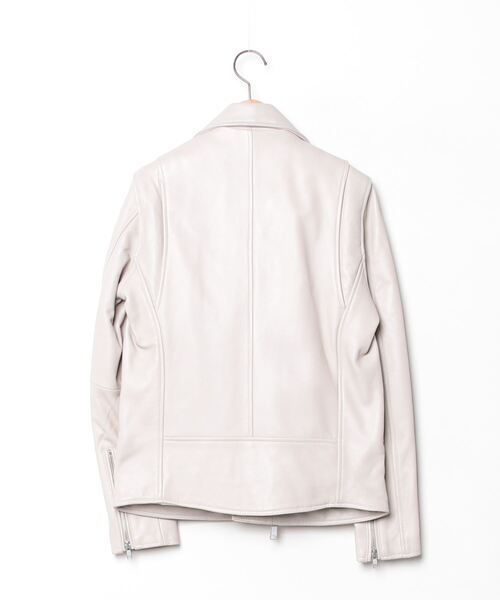 本日限定最終価格18000円 OFF-WHITE ホワイトレザージャケット RATTLE TRAP（ラトルトラップ） レザージャケット M オフホワイト