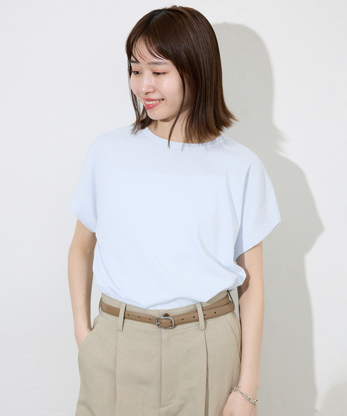 ニット セーター 「接触冷感/UV機能」FROSTYCOTTON フレンチスリーブプルオーバー レディース SLOBE IENA ニット セーター 「接触冷感/UV機能」FROSTYCOTTON