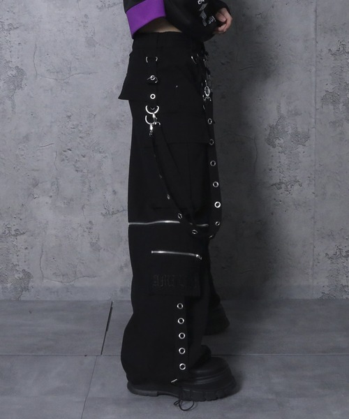 AMERI VINTAGE サスペンダー付き黒ワイドパンツ Ameri VINTAGE - AMERI サスペンダーパンツの通販 by vanilla's