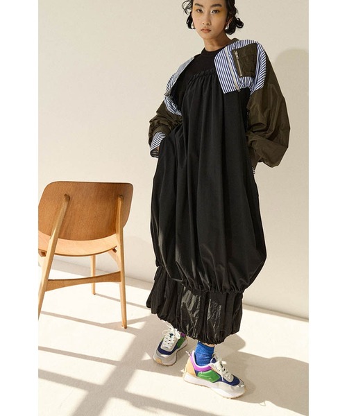 OMMO ショートブルゾン OMMO ブルゾン アウター MIX FABRIC SHORT BZ レディース