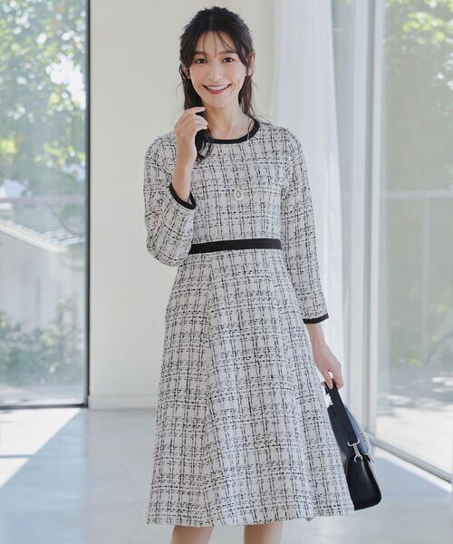 「Tiaclasse」 長袖ワンピース S ブラック レディース_画像8