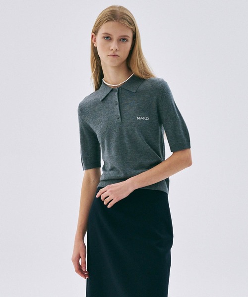 Mardi Mercredi（マルディメクルディ） ポロシャツ ポロ KNIT SLIMFIT