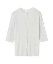 Ballsey ボールジィ マーセライズドコットンリブ クルーネックカーディガン Ballsey（ボールジィ） カーディガン マーセライズドコットン クルー