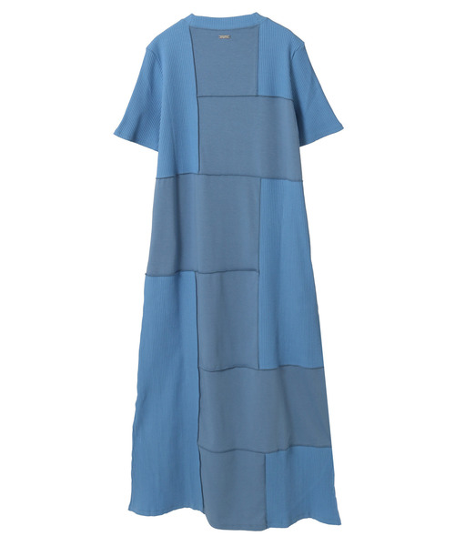 ワンピース Bansan patchwork dress フラワーMIXサテンドットワンピース[LA36-26R602]｜URBAN