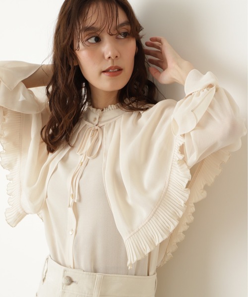 「JILL STUART」 長袖ブラウス SMALL ベージュ レディース