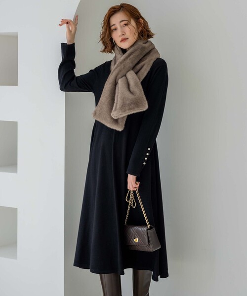 23区（ニジュウサンク） ニットワンピース 38 ネイビー レディース