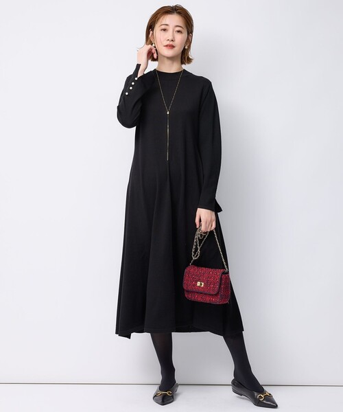 23区（ニジュウサンク） ニットワンピース 38 ネイビー レディース