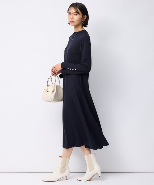 23区（ニジュウサンク） ニットワンピース 38 ネイビー レディース