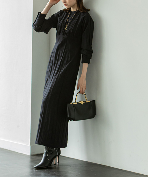 美品　noble 黒 長袖 ロングワンピース カットソー NOBLE（ノーブル） 長袖ワンピース 38 ブラック レディース : ZOZOTOWN