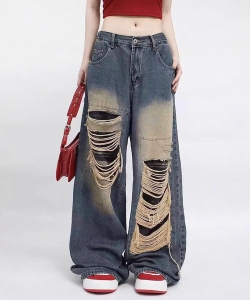 MEMECLE（メメクル） ジーンズ デニム デニムパンツ 「 」ルーズ