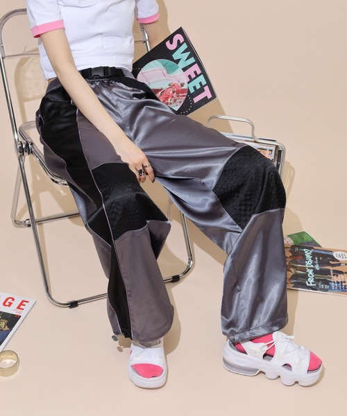 【値下げ500&オークション】 NERDY トラックトップス トラックパンツ NERDY パンツ バイカートラックパンツ メンズ レディース