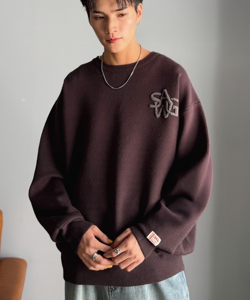 45rpm★40s 50s 復刻 サガラ刺繡 レタードニット★アワードセーター 45rpm☆40s 50s 復刻 サガラ刺繡 レタードニット☆アワードセーター