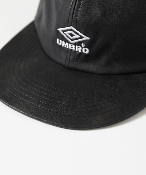 キャップ 帽子 UMBRO/アンブロ SP LEATHERETTE Flat Visor 6Panel Cap/別注 レザレット フラットバイザー 6 | umbro | 04