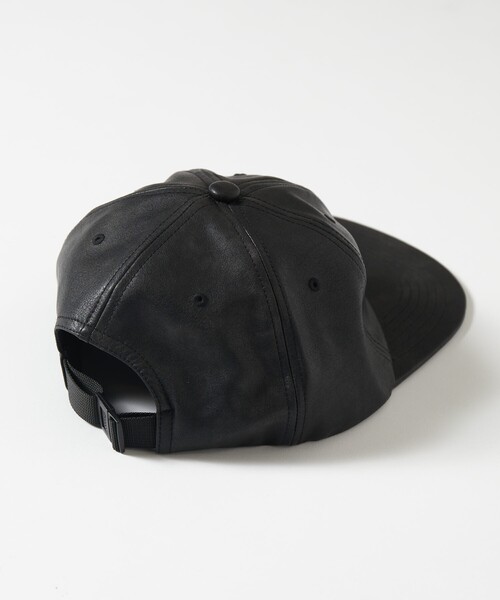 キャップ 帽子 UMBRO/アンブロ SP LEATHERETTE Flat Visor 6Panel Cap/別注 レザレット フラットバイザー 6 | umbro | 06