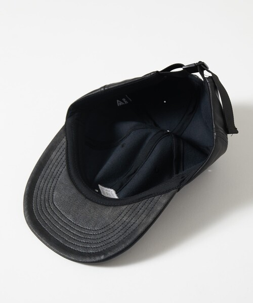 キャップ 帽子 UMBRO/アンブロ SP LEATHERETTE Flat Visor 6Panel Cap/別注 レザレット フラットバイザー 6 | umbro | 08