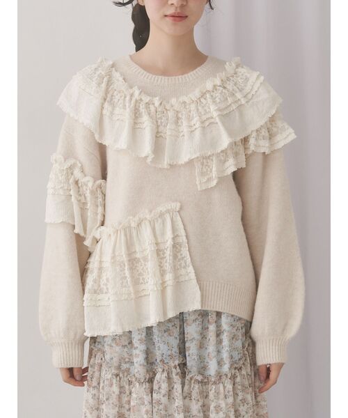merry jenny（メリージェニー） ニット セーター frill frill knit