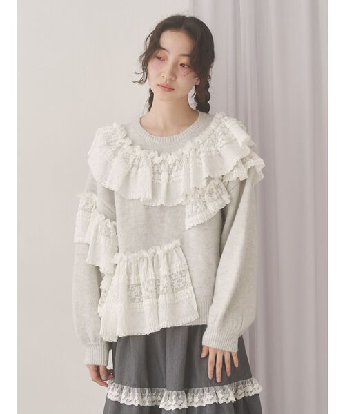 merry jenny（メリージェニー） ニット セーター frill frill knit