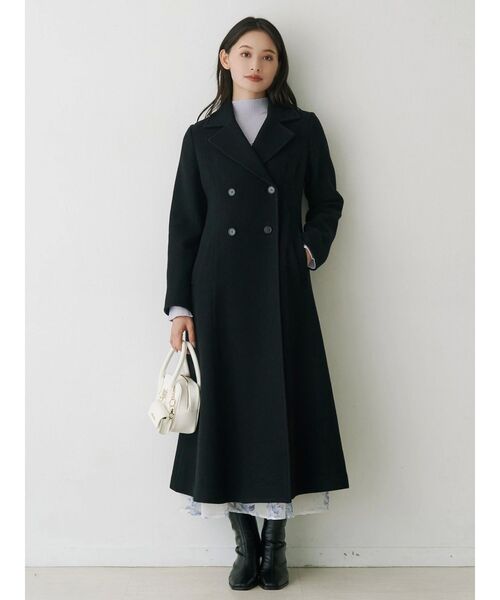 新品MERCURYDUO フィットアンドフレアコート MERCURYDUO（マーキュリーデュオ） コート アウター フィットアンド