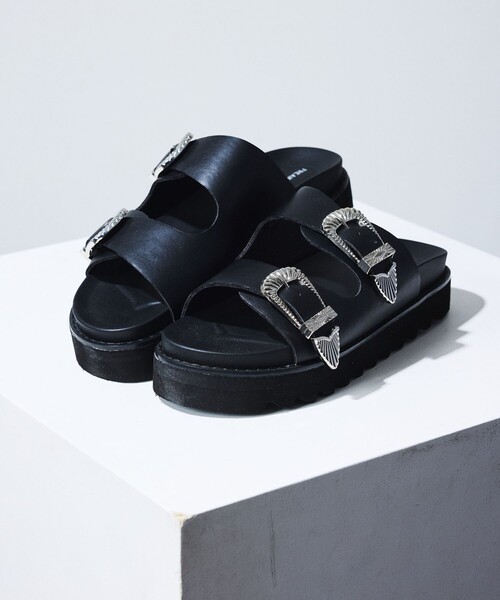 「FREAK'S STORE」 サンダル 23.0cm ブラック メンズ_画像3