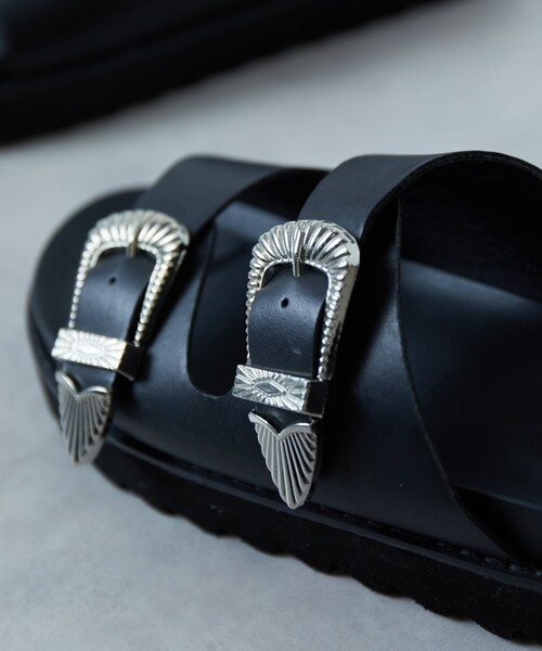 「FREAK'S STORE」 サンダル 23.0cm ブラック メンズ_画像7