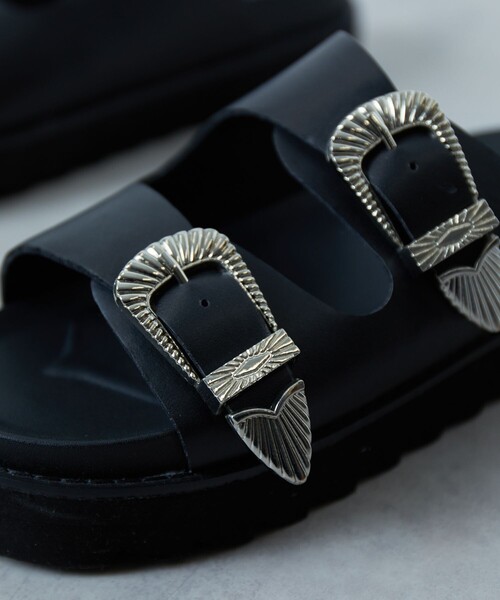 「FREAK'S STORE」 サンダル 23.0cm ブラック メンズ_画像8