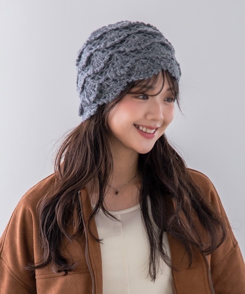 polcadot（ポルカドット） ニット帽 ニットキャップ クロッシェニット