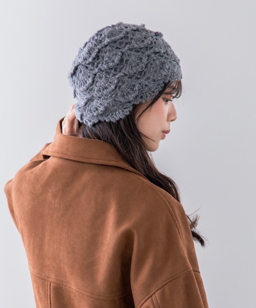 polcadot（ポルカドット） ニット帽 ニットキャップ クロッシェニット