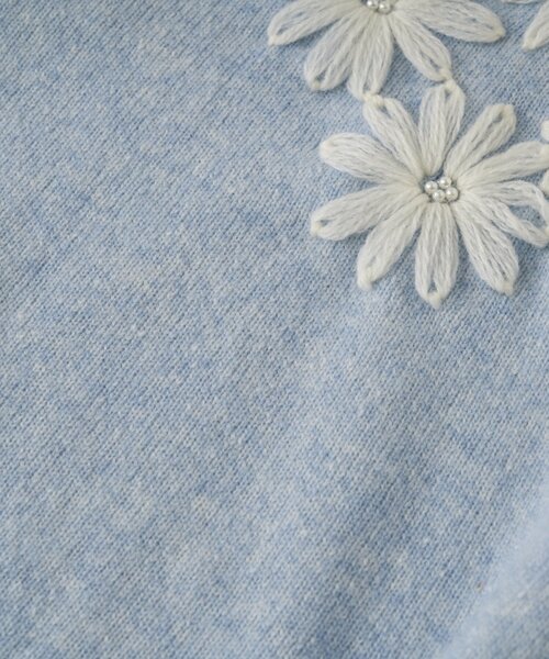 花花！　　マーク&ロナ　ラグランニット春秋用　ホワイト　38 La boutique Bonbon（ラブティックボンボン） ニット セーター 「最強