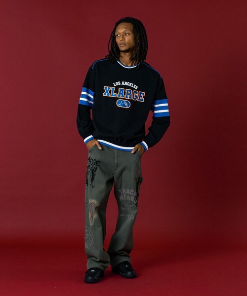 XLARGE（エクストラ ラージ） トレーナー スウェット STRIPED SLEEVE